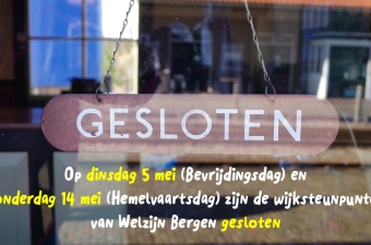 Bevrijdingsdag en Hemelvaartsdag gesloten