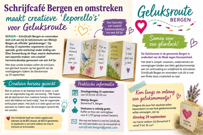 De Geluksroute ontmoet het Schrijfcafé 
