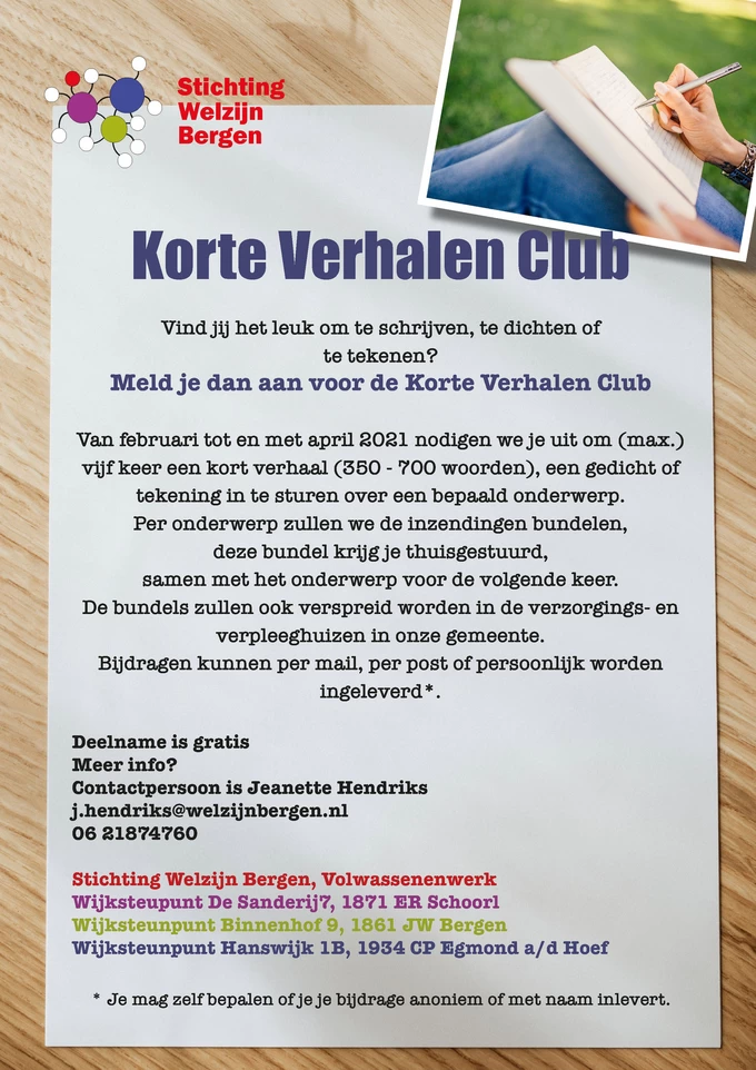 Korte Verhalen Club nummer acht, de laatste!