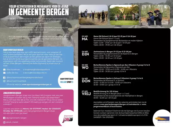 Activiteiten voor jongeren in de meivakantie