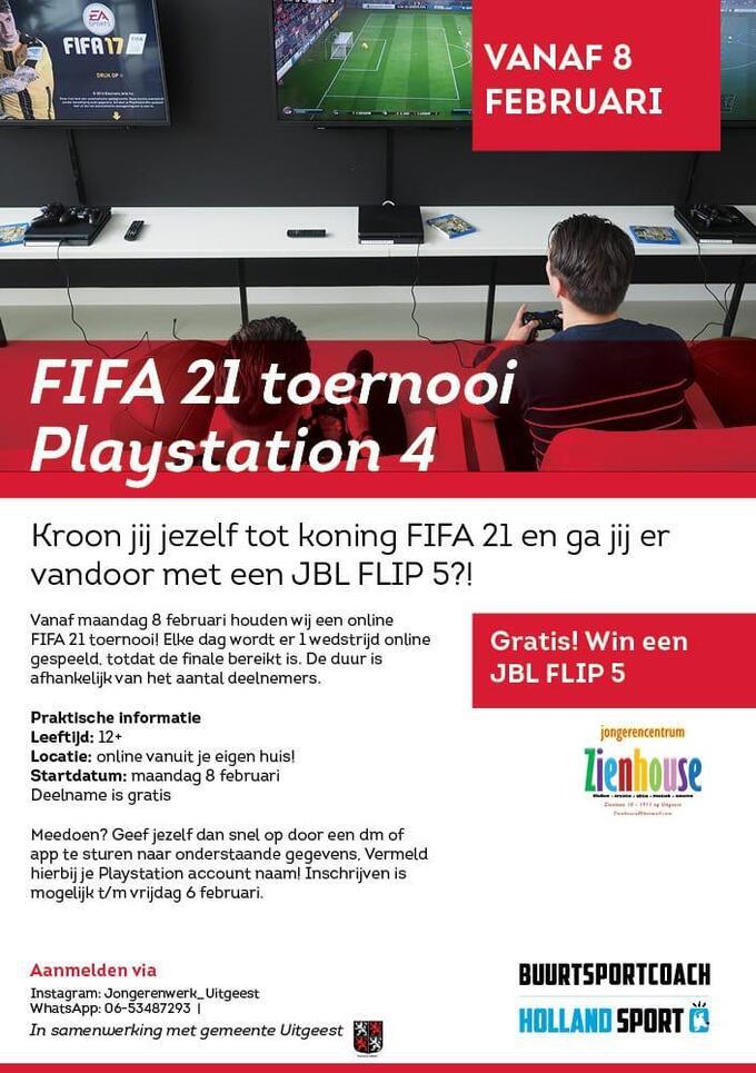 Online Fifa toernooi voor de jeugd